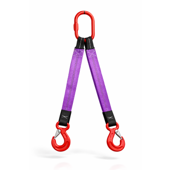 Zawiesia pasowe 2-ciegnowe 1,4t/1t  zakończone hakiem