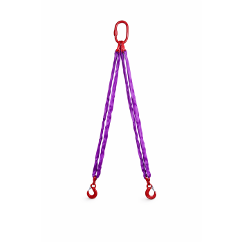 Zawiesie wężowe 2-cięgnowe 1t zakończone hakiem
