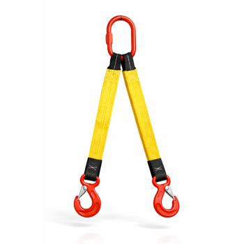 Zawiesia pasowe 2-ciegnowe 4,2t/3t  zakończone hakiem